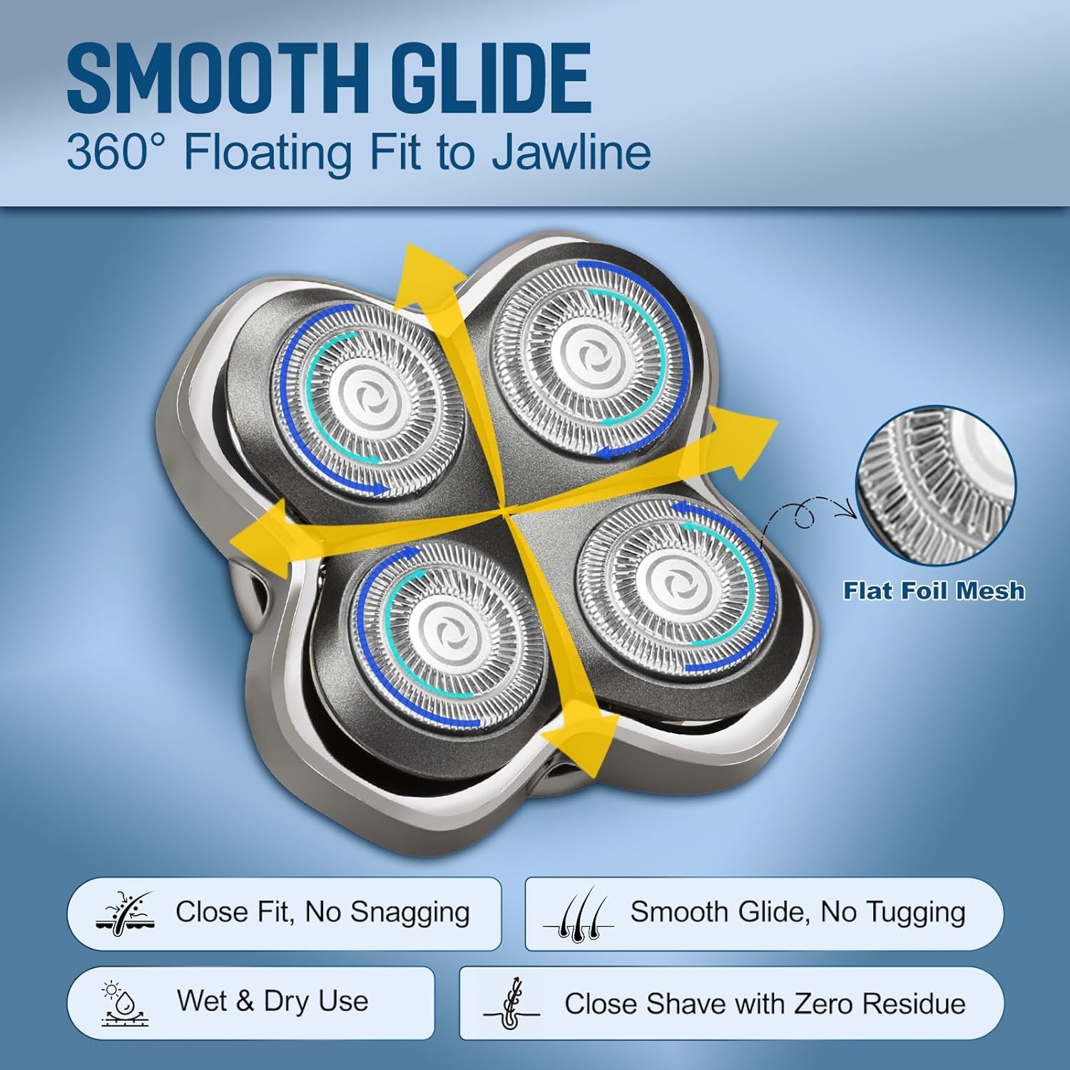 Replacement Shaver Blades, 4 F - Electric Razor recension och pris