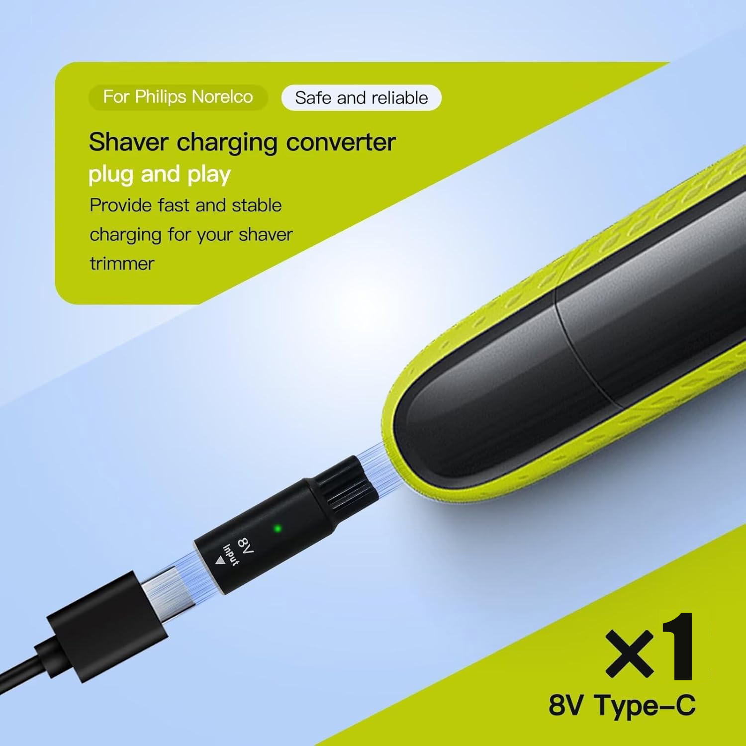 8V HQ850 Type-C Shaver Charger - Aftershave recension och pris