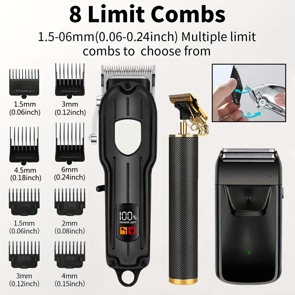 Professional Hair Clipper Set  - Electric Shaver Rotary recension och pris