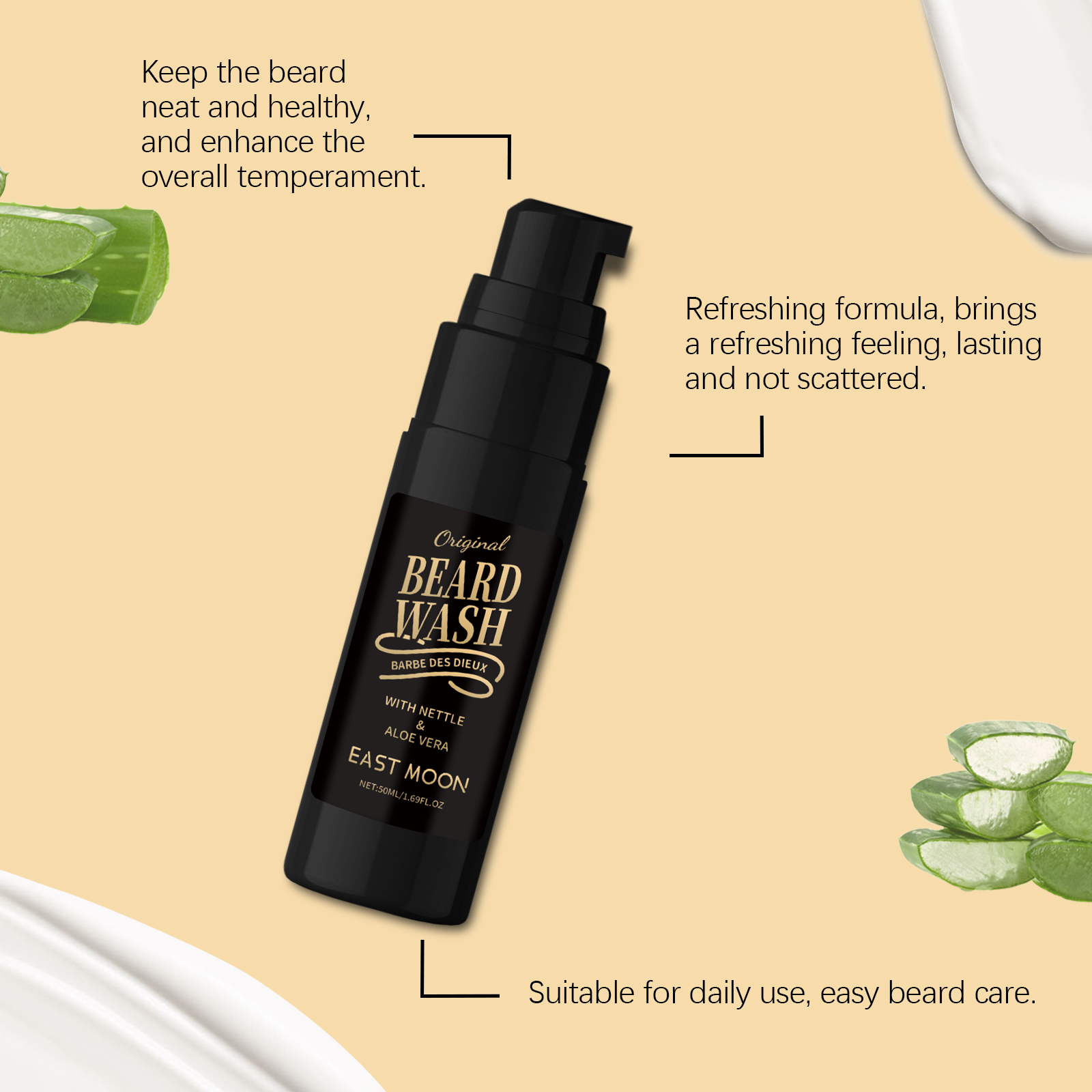 50ML Men Bubble Beard Wash Gel - Beard Oil recension och pris